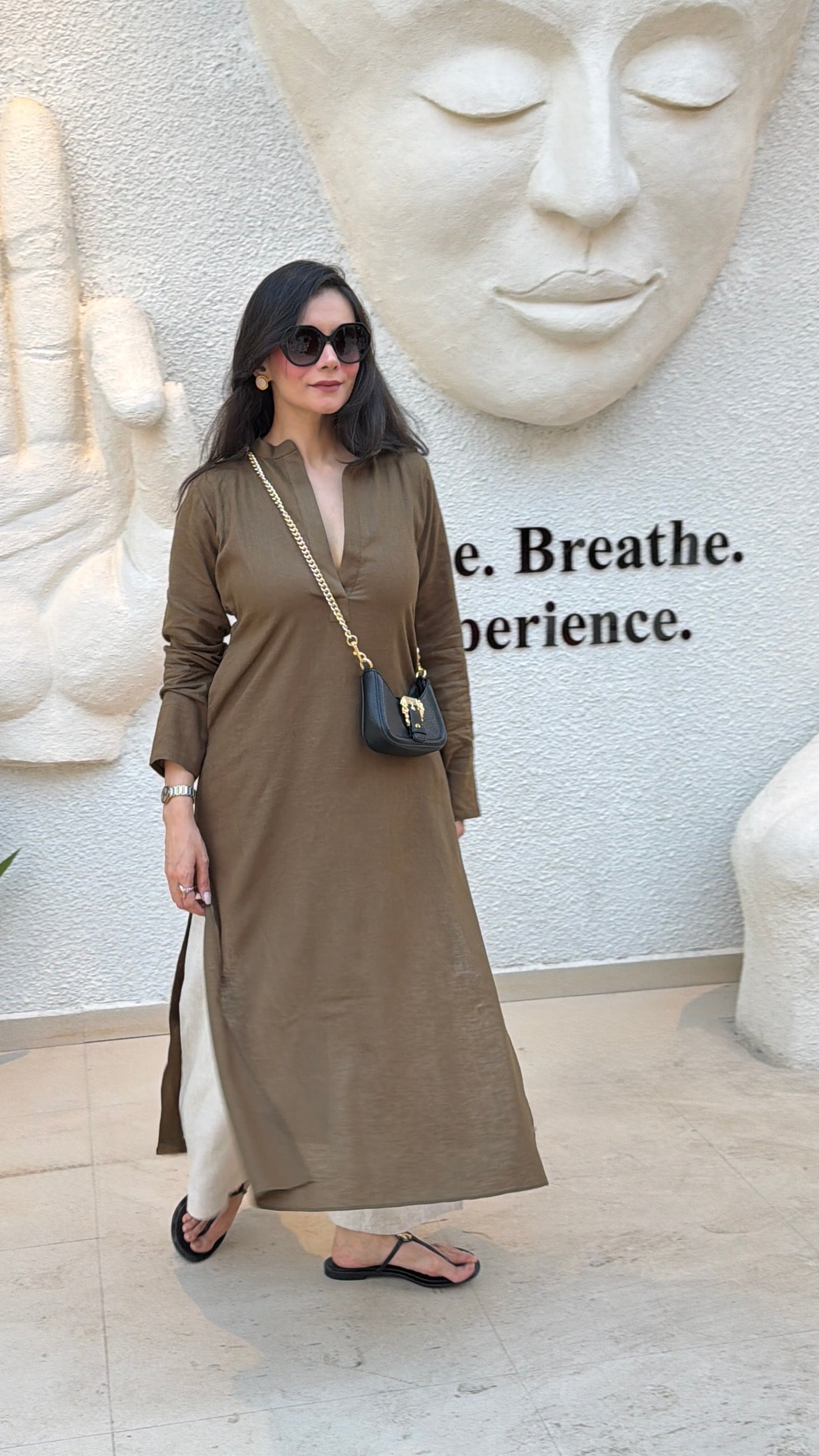 Moss Green Linen Set