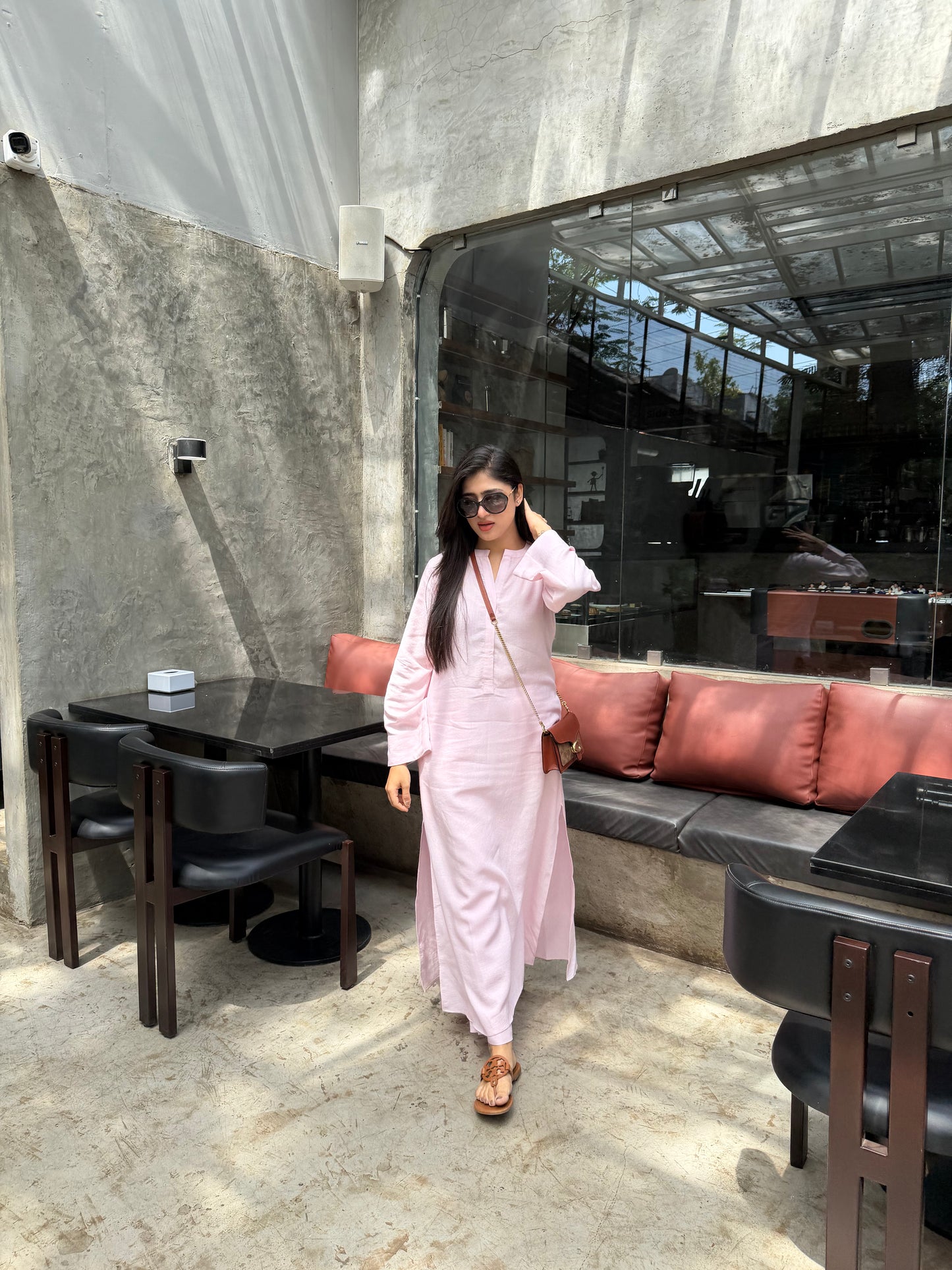 Icy Pink Linen Set