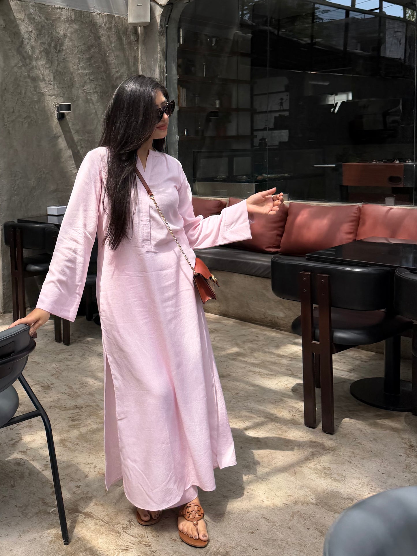 Icy Pink Linen Set