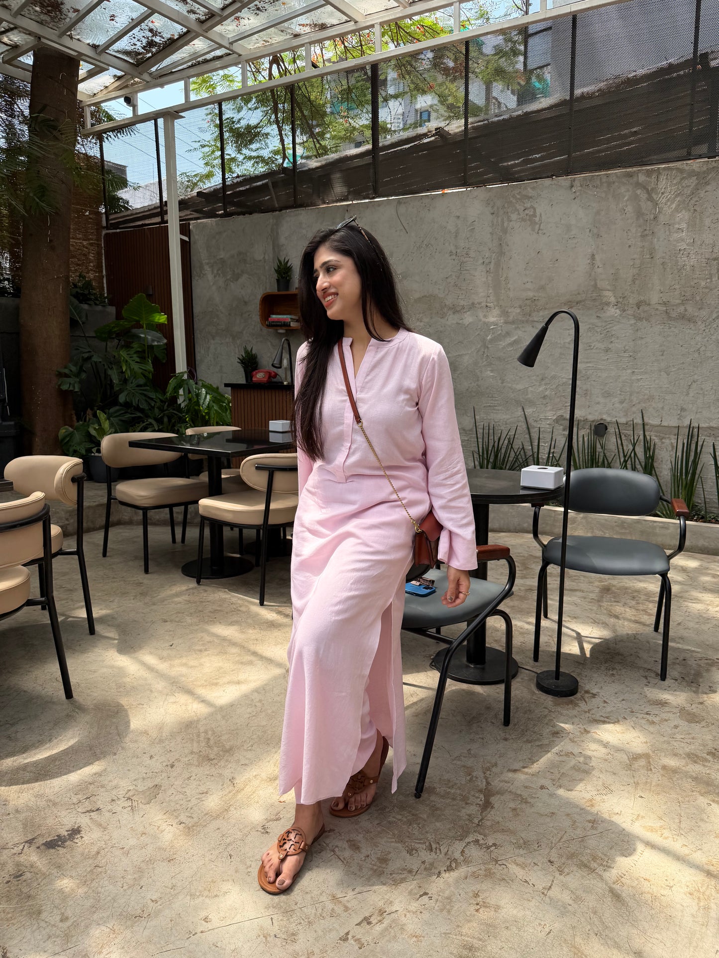 Icy Pink Linen Set