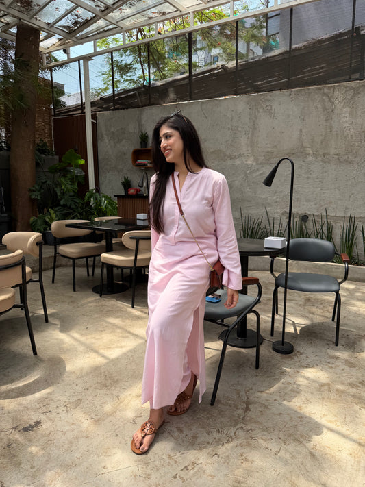 Icy Pink Linen Set