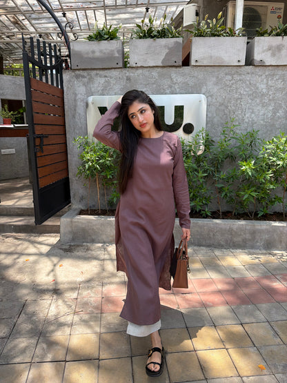 Rose Taupe Linen Set
