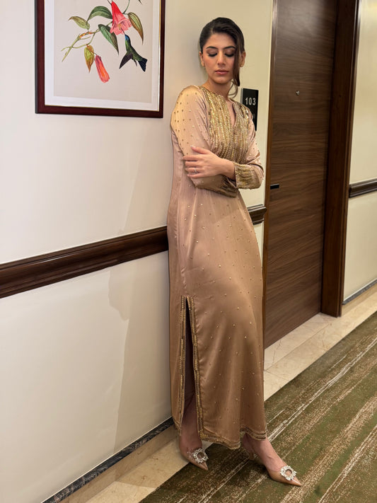 Mauve Gold kaftaan
