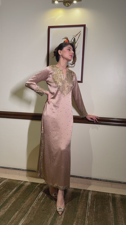 Mauve Gold kaftaan